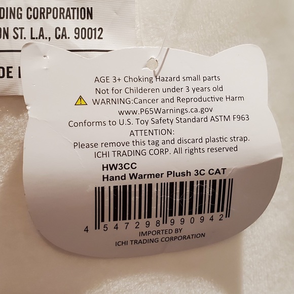 HAND WARMER; WHITE CALICO CAT - Picture 5 of 6